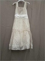 My Michelle White & Gold Dress- Girls Size 10