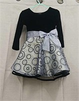 Bonnie Jean Silver & Black Dress- Size 2T