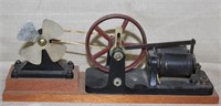 Early C. Beeko electric engine w/#9 fan toy,
