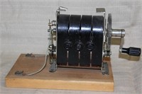 Early telephone type magneto,