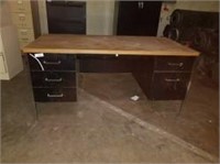 Steel Case Laminate Top Desk