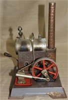 dry fuel fired scale model steam engine, base is