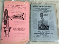 2 Early Windmill sales sheets "Zenith" & Perkins