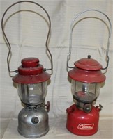 2 White Gas pressured lanterns, "Coleman" 12"