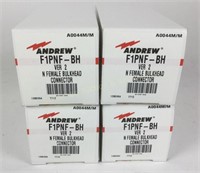 (4) Andrew N Female BH Connectors, F1PNF-BH, NOS