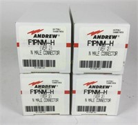 (4) Andrew N Male Connectors, F1PNM-H, NOS