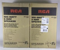 (2) RCA STS-1230 100W 3-Way Speakers, NOS