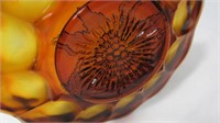 Imp carnival glass 8" dark amber