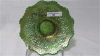 Fenton 6" green Persian Medallion plate