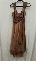 David's Bridal Size 8 Brown Flowy Dress