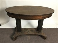 Antique Oval Library Table