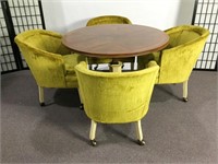 Mid-Century Hekman Pub/Game Table & 4 Chairs