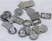 Lot A - 20 Silver .999 Coins 1 Gram Ea Decorative