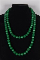 Chinese Emerald Green Jadeite Necklace