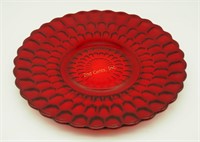 Vintage Fenton Red 8 1/2" Glass Dinner Plate