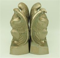 Pair Vtg 1776 Cast Alloy 6" Heavy Metal Bookends