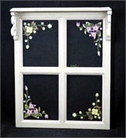 Vintage 18" X 15" Painted Window With Shelf