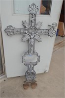 Large, Intricate  Antique Cast Iron Cross