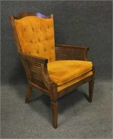 Oak Chair w/ Copper Colored Cloth