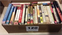 Box of 24 assorted mostly softcover books