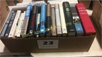 Box lot of 23 books