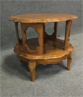 Two Tier Pie Crust Top Parlor Table