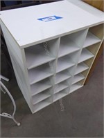 2 end tables - shoe rack - waste paper can