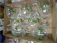 5 boxes Christmas dishes & glasses