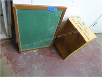 Wood box and chalk board