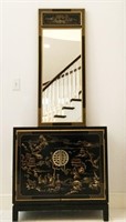 Drexel Heritage Chinoiserie Cabinet & Mirror