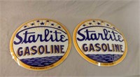 2 STARLITE GASOLINE GAS PUMP GLOBE LENSES