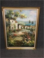 Mediterranean Painting with Decorative Frame
