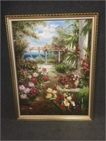 Mediterranean Painting with Decorative Frame