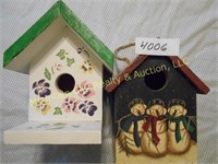 Two Decorative Birdhouses