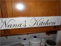 "Nana's Kitchen" Sign