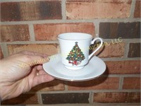 Christmas Coffee Cups and Saucers