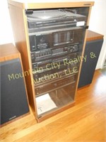 Kenwood Stereo System and Cabinet