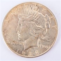 Coin 1935-S Peace Silver Dollar AU Nice!