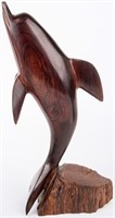 Gorgeous Brazilian Hardwood Dolphin Sculpture
