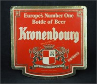 Vintage Kronenbourg Tin Adv. Beer Litho Sign