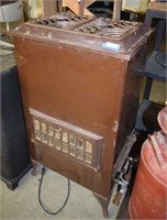 Large Vtg Metal Heater w/ Cast Iron Grate