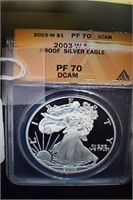 2003 $1 Proof Silver Eagle PF 70