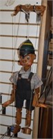 Vtg Wooden Hand Painted Pinocchio Marionette
