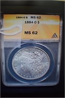 1884o Morgan Silver Dollar MS 62