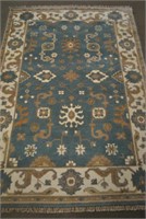 Indo Oushak Hand Knotted Rug 4 x 6