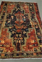 Persian Bakhtiairi Hand Knotted Rug 3.11 x 6.5