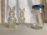 Vintage bunny candy holders