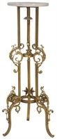 Gilt Bronze Marble Top Plant Stand