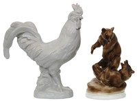2 Pcs. Herend & Zsolnay Porcelain Figures