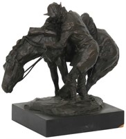 Ernest Chiriaka Bronze Horse And Rider